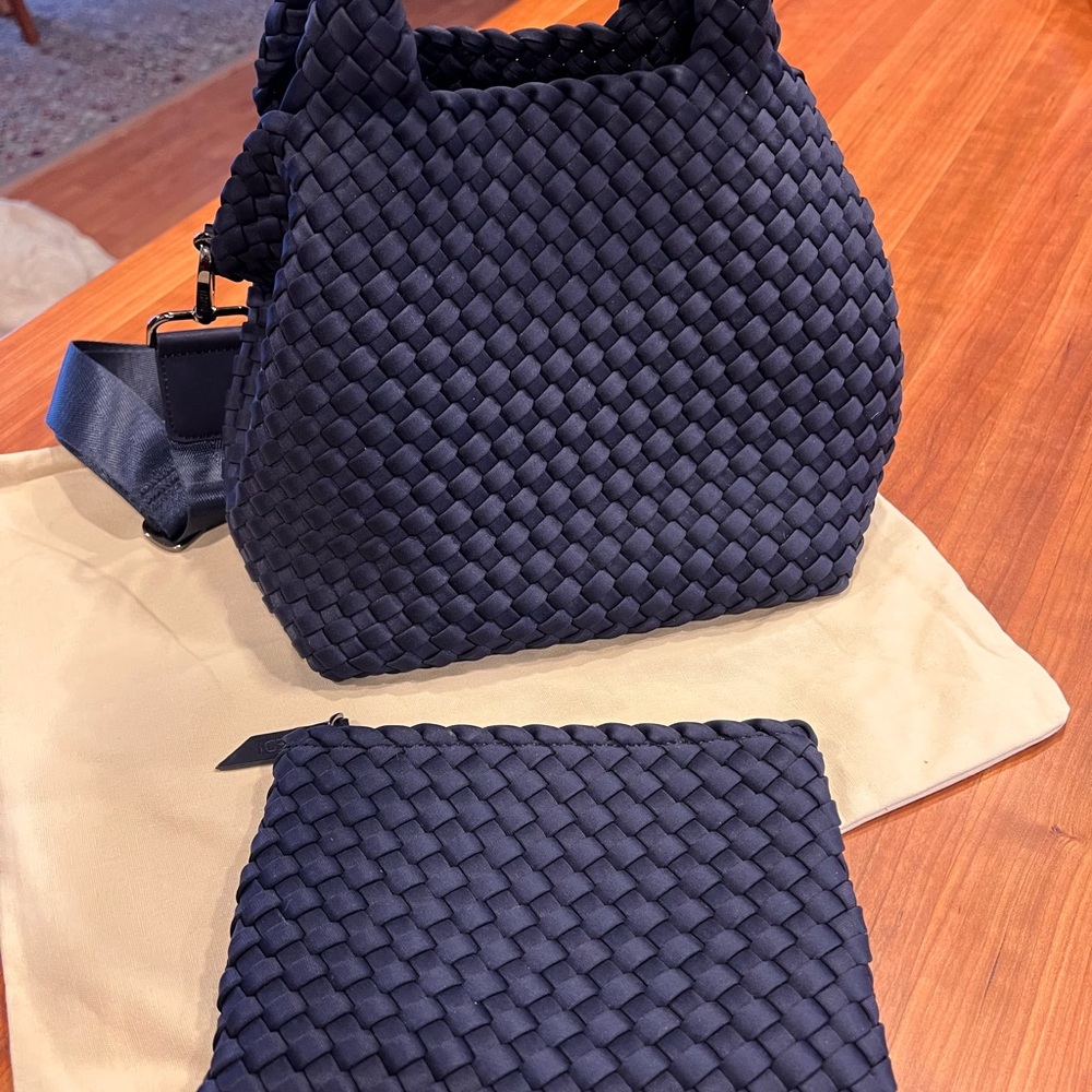 Naghedi Midnight Blue Woven Bag Set, small - Picture 2 of 4